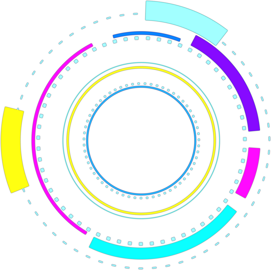 Abstract Sci-Fi circle hud interface frame future digital element